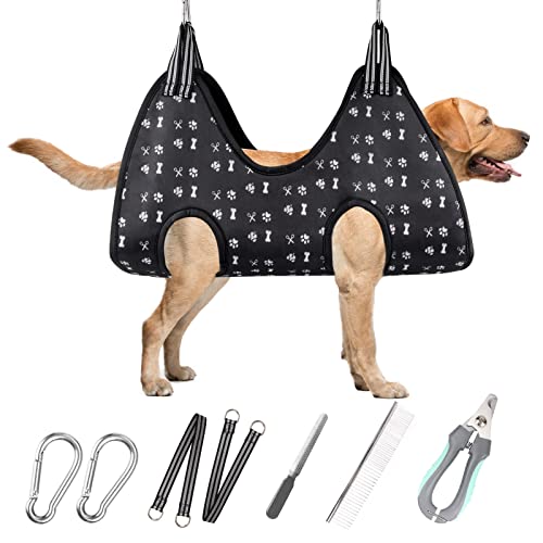 BEST Dog Grooming Hammock Harness, Pet Grooming Hammock for Cats & Dogs, Dog  Sling for Nail Clipping/Trimming - Walmart.com